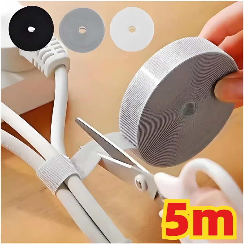 5 メートルケーブル注文再利用可能なケーブルオーガナイザーデスクワイヤーワインダーケーブルタイオーガナイザーデータライン保護ストレージガジェット