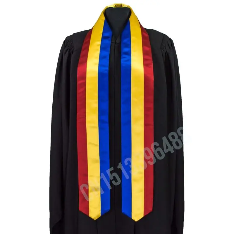 Chad Flag Scarf Top Print Graduation Sash Stole International Study Abroad Adult Unisex Party Accessory