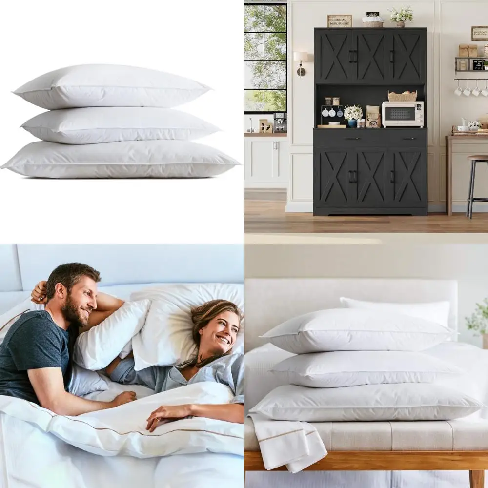 وسادة ويستن داعمة متوسطة الحجم من الريش والأسفل - مقاس كوين (20 × 30) #1