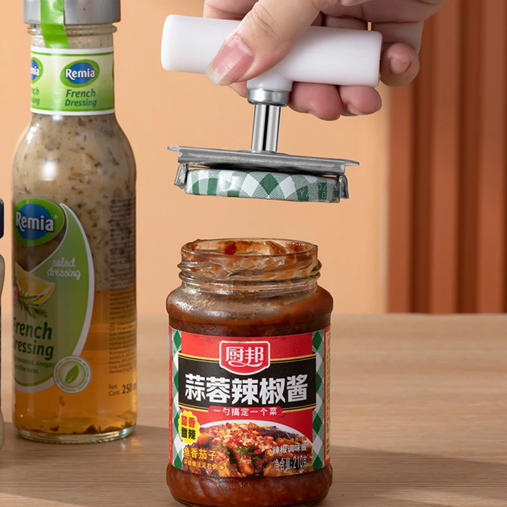 Multi-function Bottle Cap Opener Stainless Steel Adjustable Lids Off Jar Opener Labor-saving Screw Can Opener for Kitchen Tools
