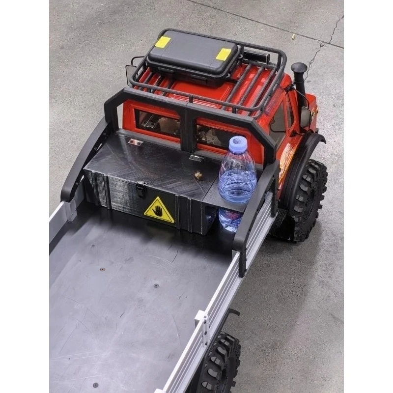 3D Printed Rear Bed Roll Cage, Handle ,Battery Box, Cup Holder for CROSSRC EMO XX XXL 1/6 RC Crawler Upgrade No-Drill Bolt-On
