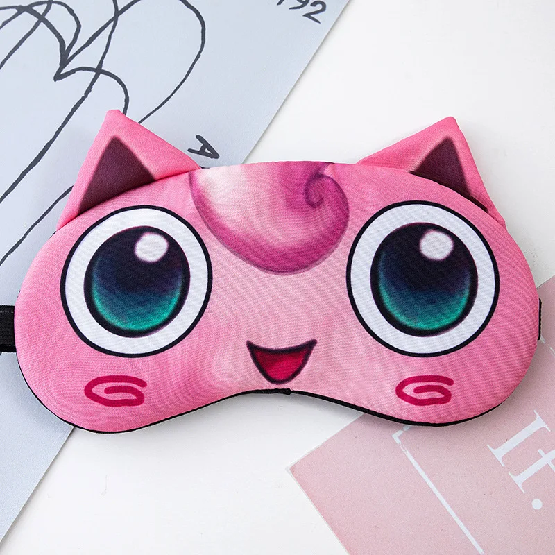 Pokemon Eye Patch Pikachu Bulbasaur Snorlax Sleeping Eye Mask Jigglypuff Cosplay Eyeshade Women Men Soft Portable Kids Gift