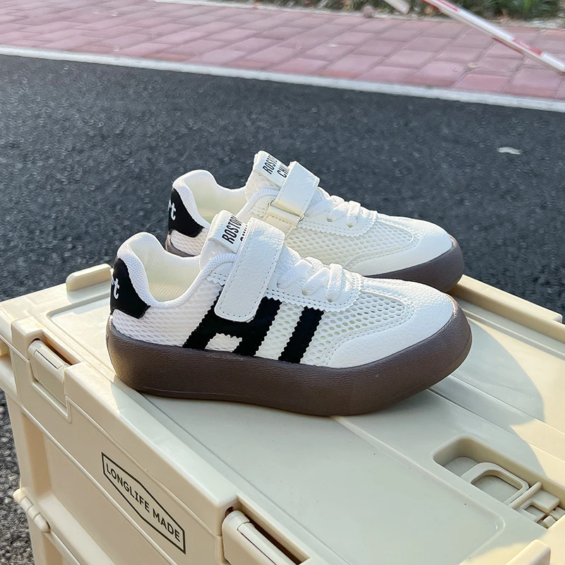 

Boys Causal School Running Sneakers 2026 New Simple Kids Sneakers for Girls Patchwork Non-slip Non-slip Children Tennis Shoes