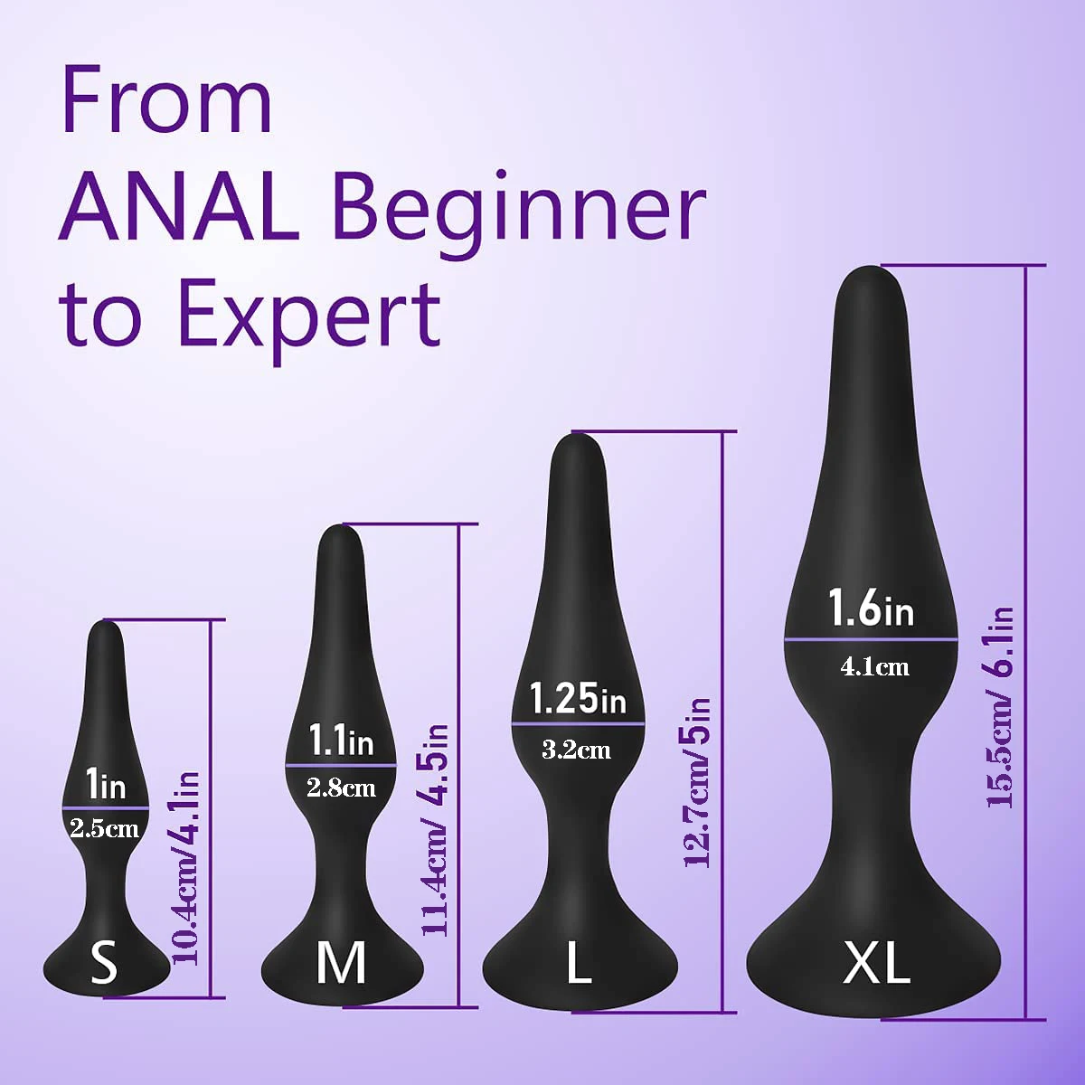 Beginner Silicone Butt Plug Anal Plug for Men Women Prostate Massager for Gay Mini Anal Bullet Masturbator Sex Toy for Men view 6