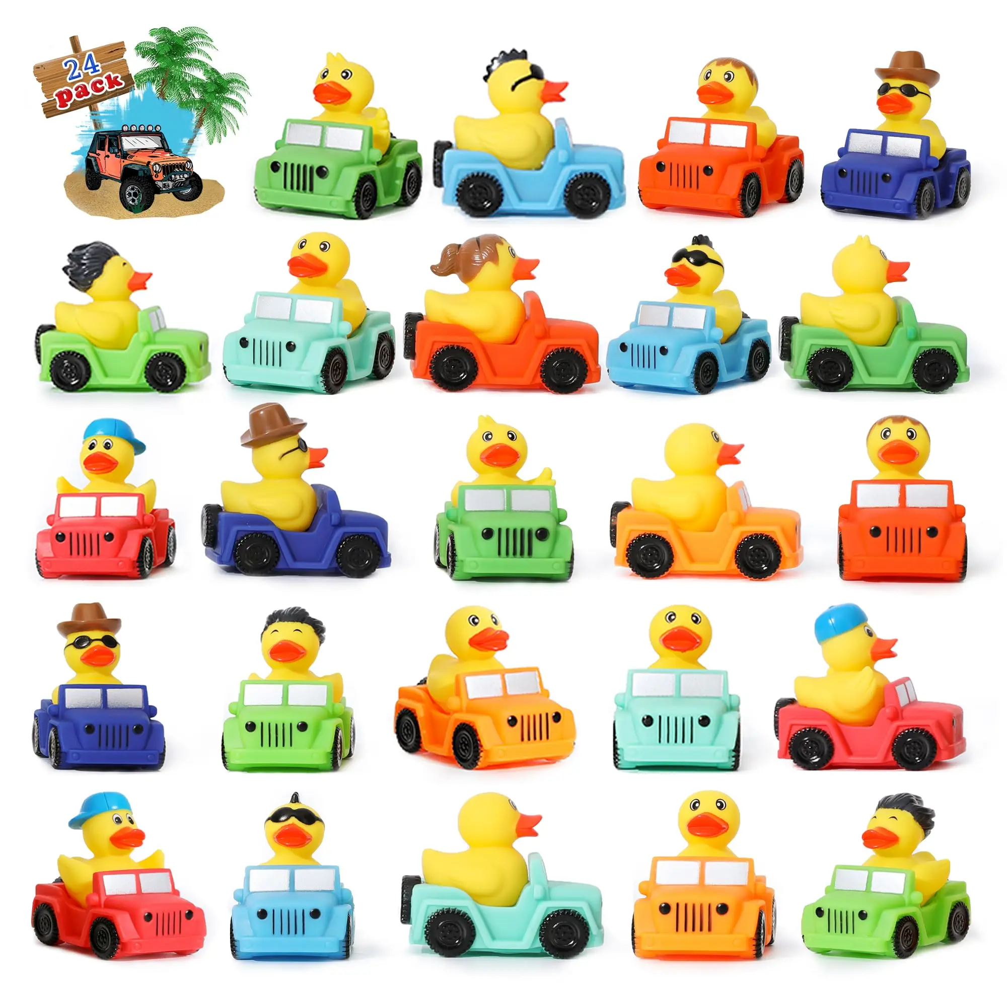 24 Pack Rubber Duck for Jeeps Ducking - 3