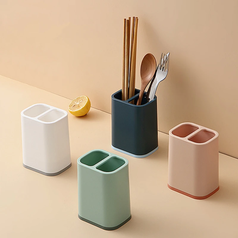 Plastic Chopstick Spoon  Storage Rack Box Kitchen Drain Basket Dish Drying Holder Tableware Organizer Container Cutlery Dryer