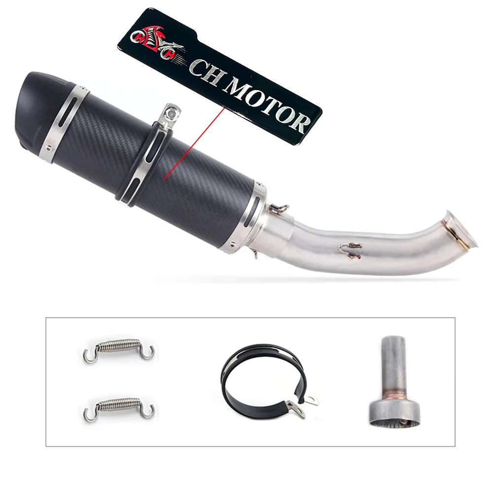 

CH MOTOR Мотоциклетный полный выхлопной глушитель, система среднего звена, Escapes Para Motos для DUKE 200 250 RC 390, высокое качество