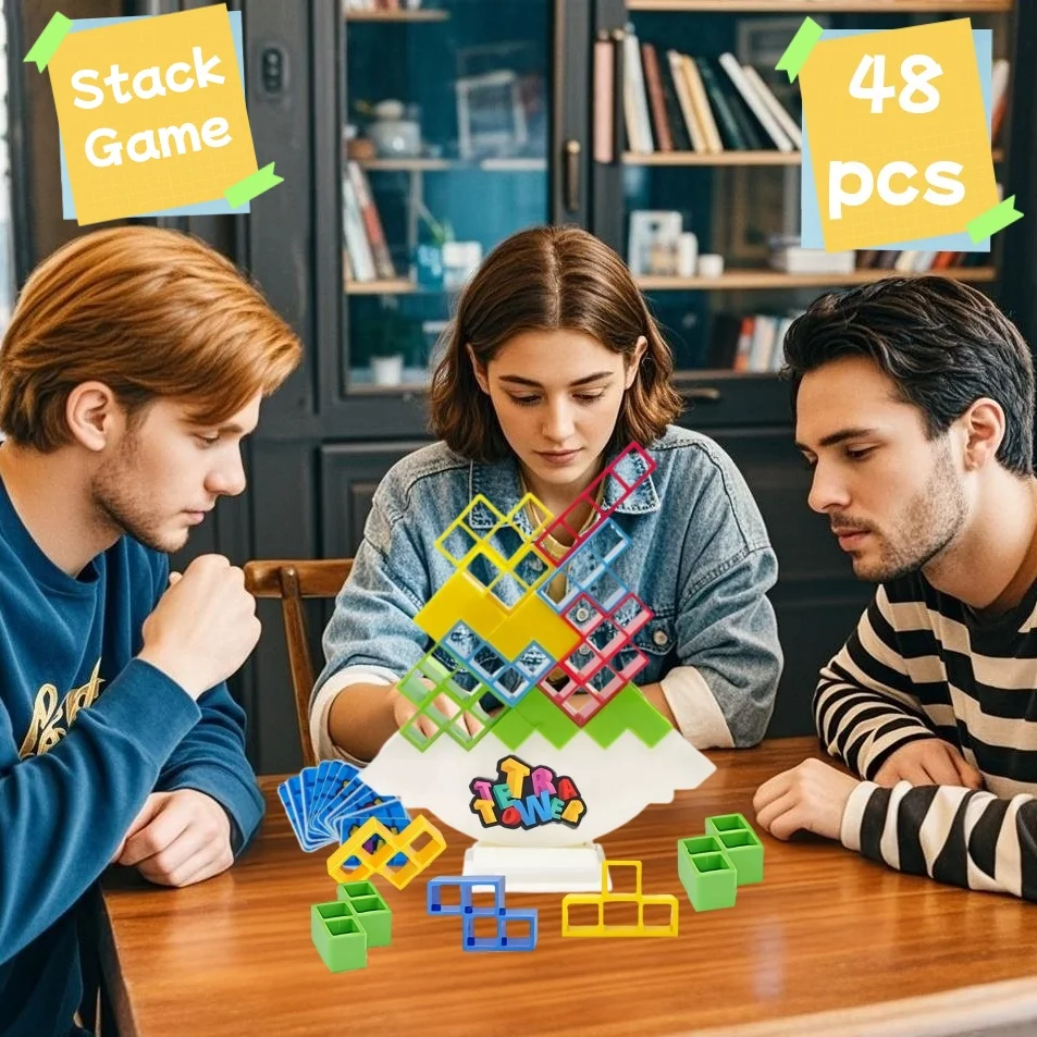 スタッキング楽しいデスクトップおもちゃ、バランスブロック、家族ゲーム、集まり、旅行用のバランスタワーゲーム、楽しいパーティーゲーム