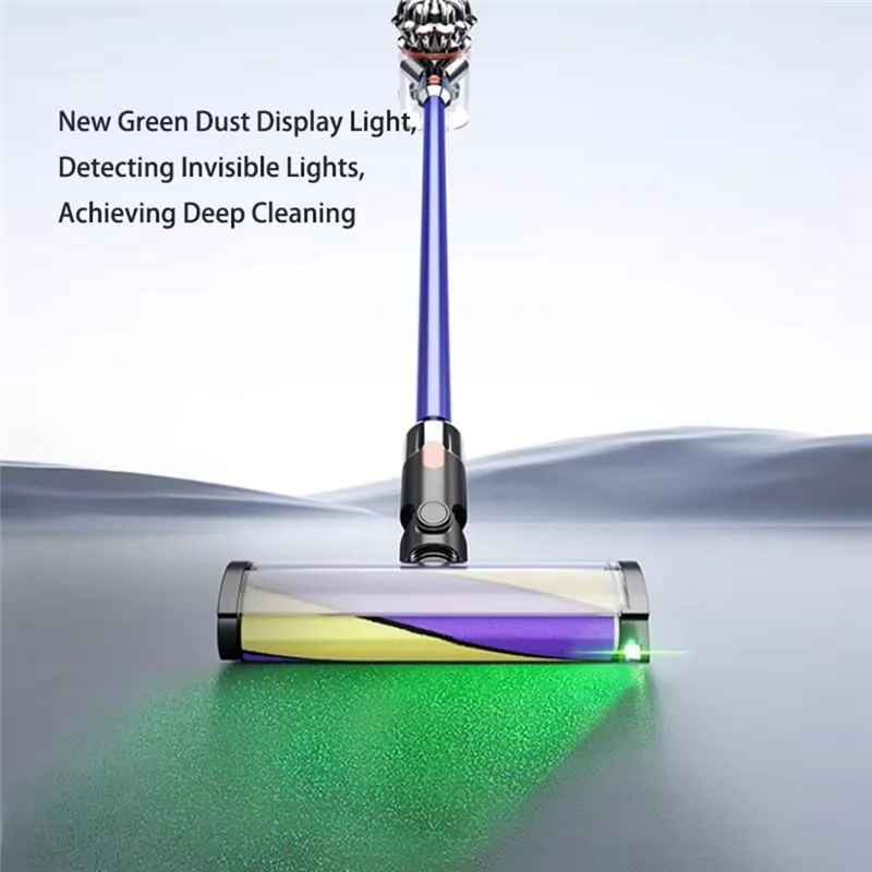 

A52Q-Для Dyson V7 V8 V10 V11 V15 Мягкая роликовая щетка для вакуумных насадок для паркетного пола с зеленым оптическим светом