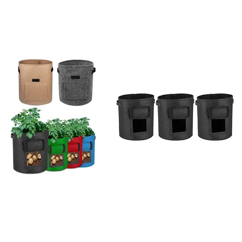 

Best-Potato Growing Bags,Plant Growing Bags, Gardening Vegetables, Peanut Seedling Bags,6 PCS