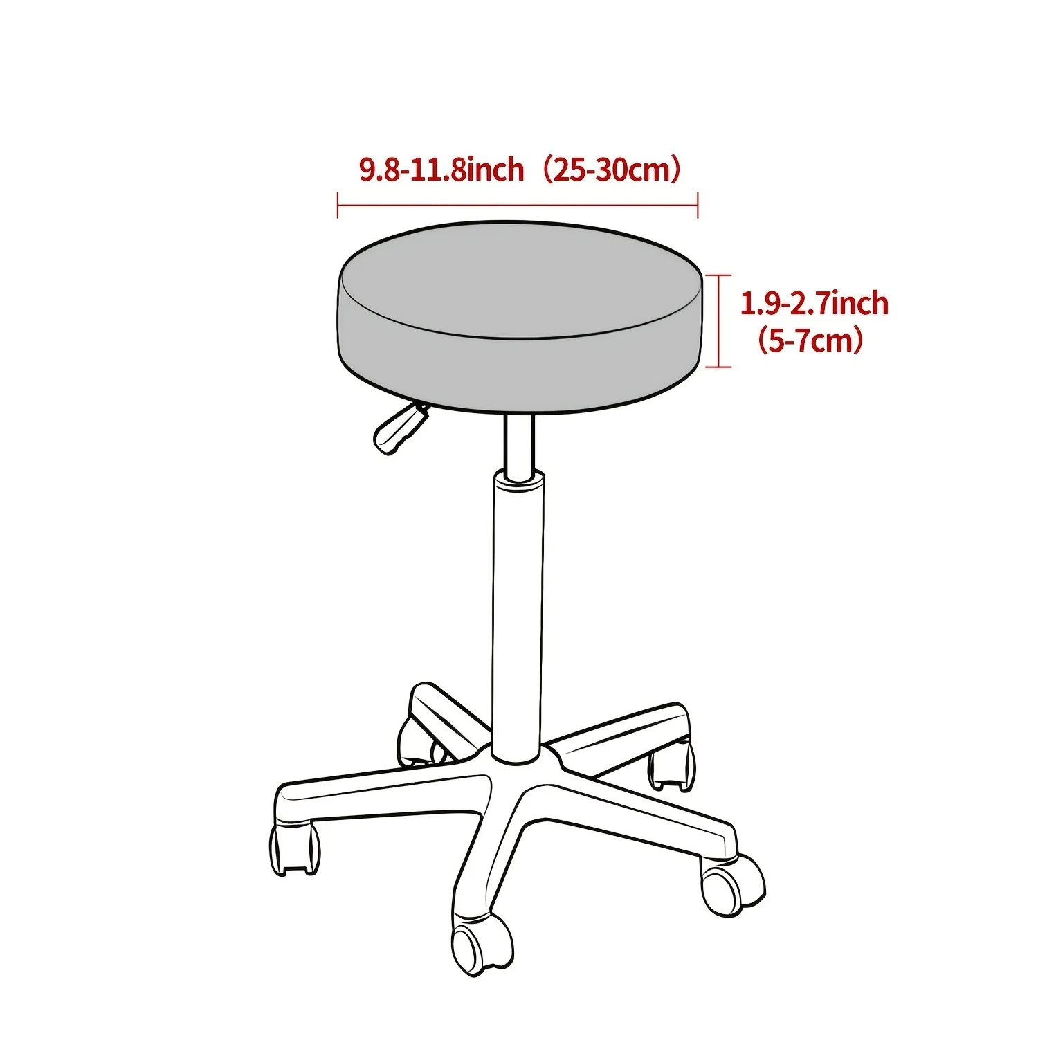Solid Leaves Jacquard Stretchy Fleece Round Bar Stool Cover, Suitable for Most Regular Round Stool Machine Washable Elastic