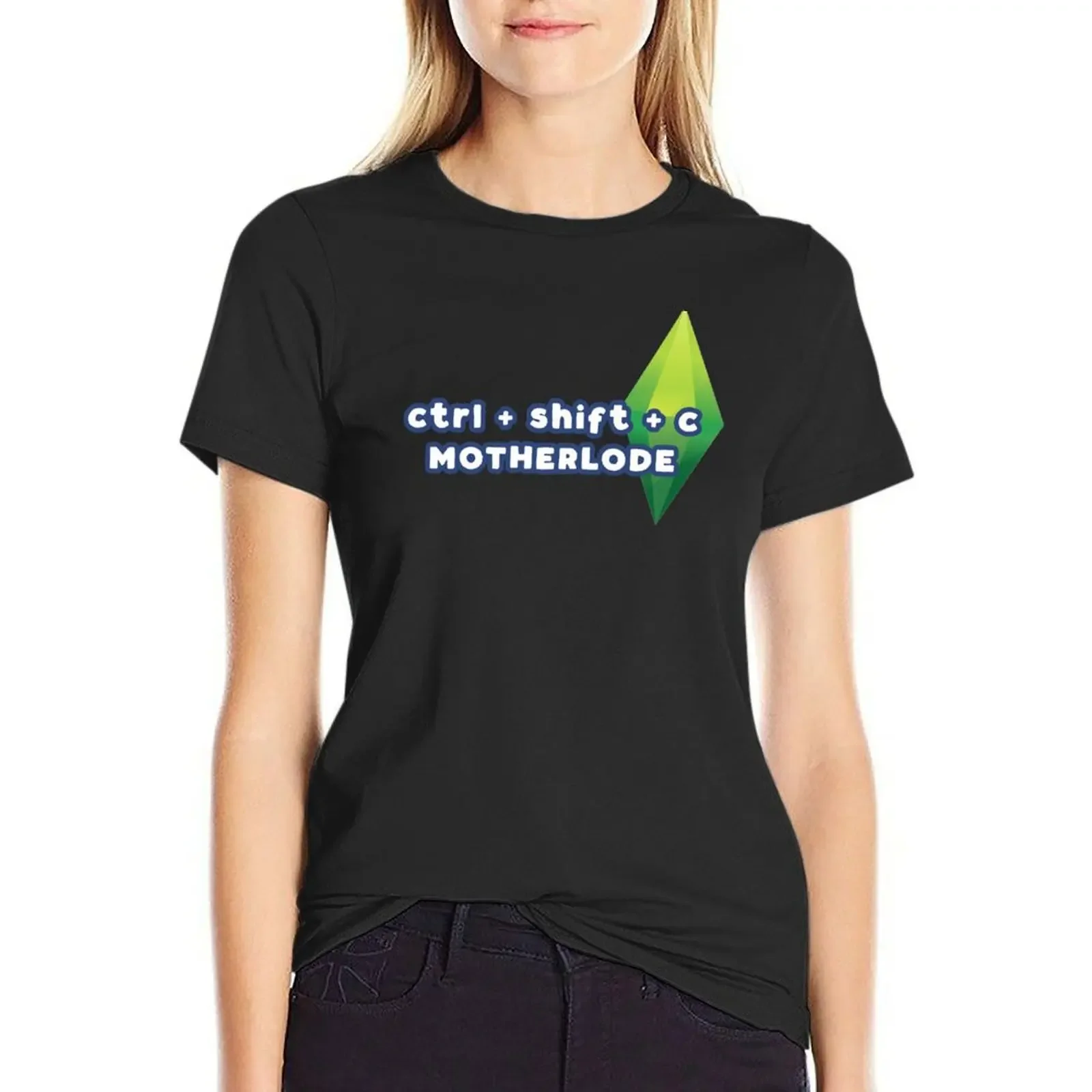 

The Sims 'Motherlode' T-Shirt vintage Blouse kawaii clothes t-shirt dress for Women plus size sexy