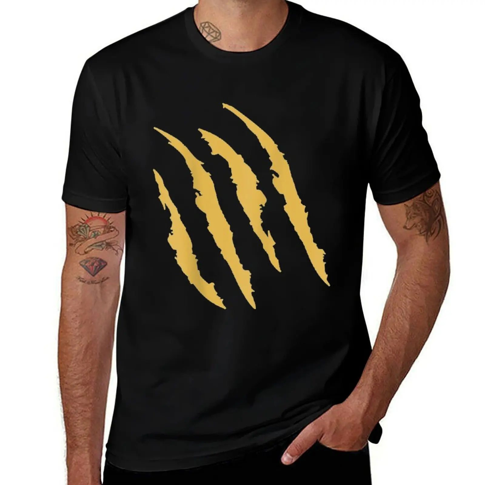 Leo Lion Claw Mark T-Shirt High Elasticity Sports Tee Shirt T-Shirt