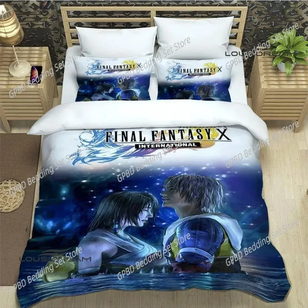 

Game FINAL FANTASY Print Bedding Set For Bedroom Soft Modern Bedspreads Comefortable Kids Duvet Cover Quilt Cover And Pillowcase