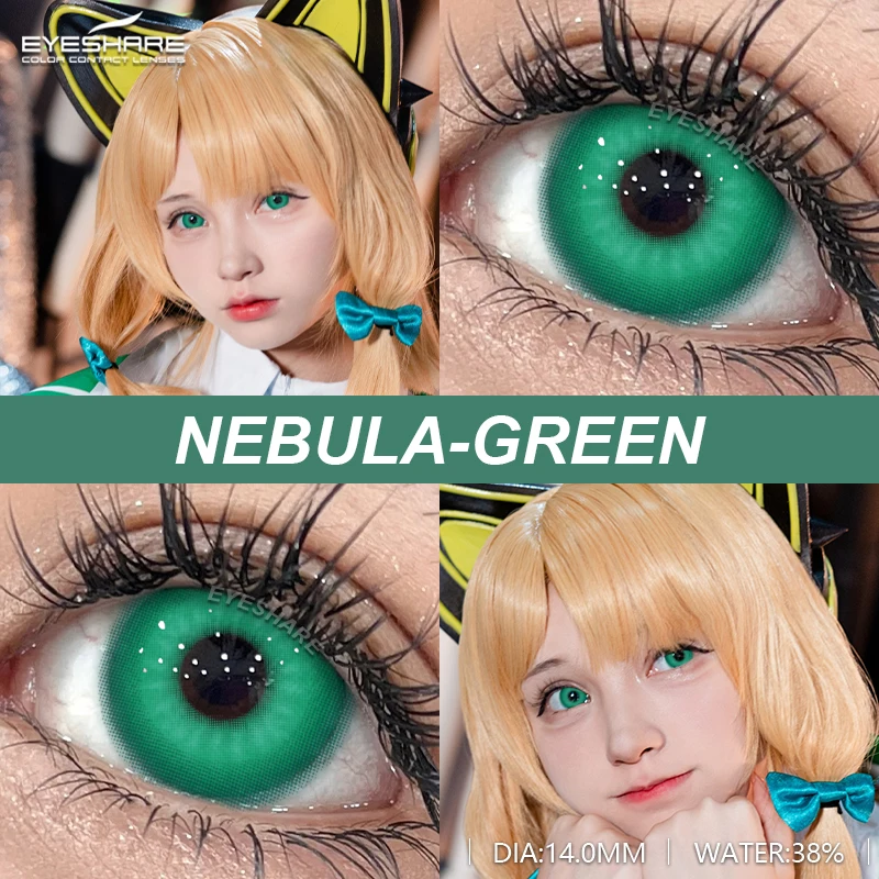 EYESHARE 2pcs Cosplay Contact Lenses for Eyes Anime Colored Eyes Lenses Blue Contact Halloween Beautiful Pupil Yearly Eye Lenses