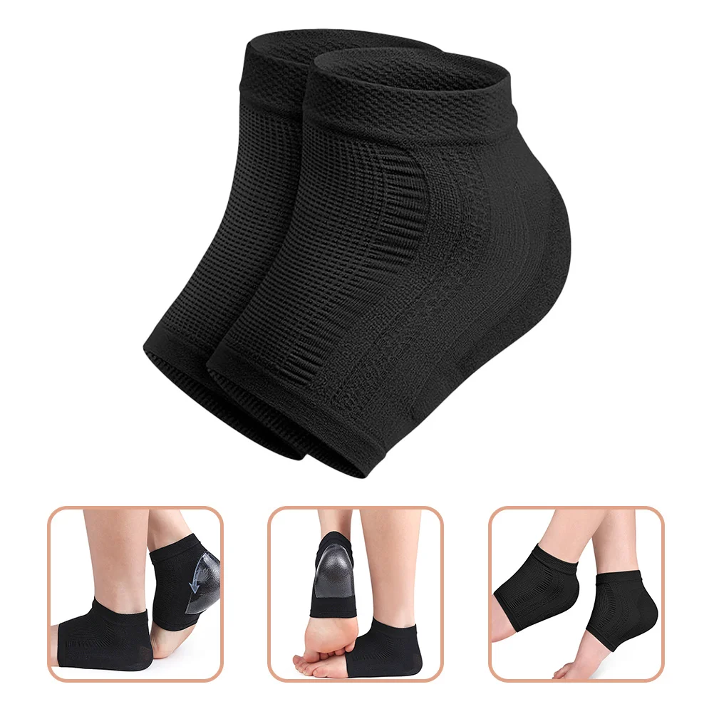 

2Pairs Gel Heel Sleeves Moisturizing Anti-Crack Heel Protector Socks Breathable Soft Foot Care for Cracked Dry Heels