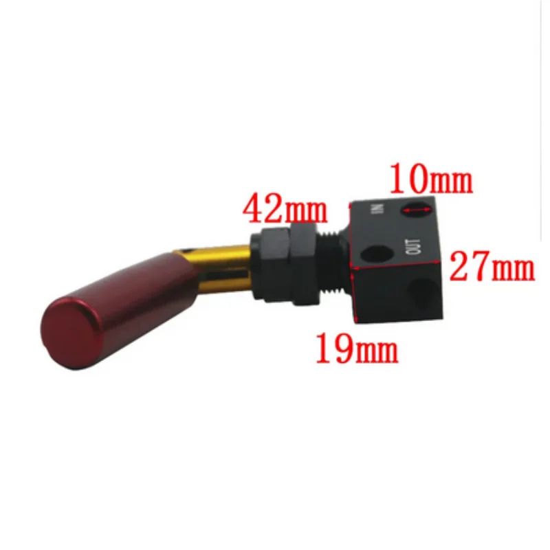 Automobile Refitting Brake Distribution Valve Brake Proportional Valve Aluminum Red Handle Vehicle Accessories