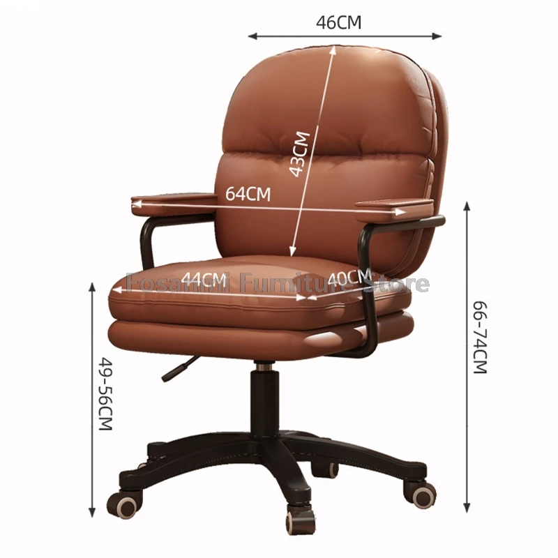 Modern Soft Executive Office เก้าอี้คอมพิวเตอร์พร้อมพนักพิงโยก ERGONOMIC หนังโต๊ะเก้าอี้ Home GAMING หมุนเก้าอี้สบาย