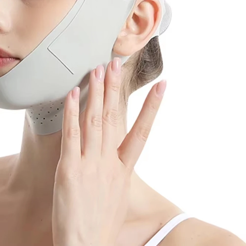 주름 방지 얼굴 슬리밍 밴드 V라인 페이스 쉐이퍼 여성 턱 볼 리프팅 스트랩 그래핀 탄성 턱 볼 리프팅 벨트