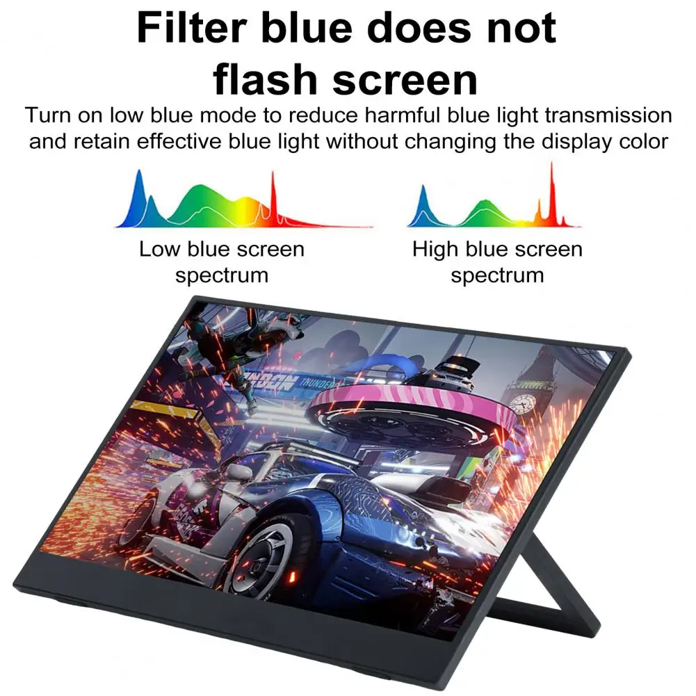 Portable Laptop Monitor Portable Monitor with 1920x1080p Ips Display Built-in Speaker Mini Hdmi-compatible Usb Type-c for Gaming