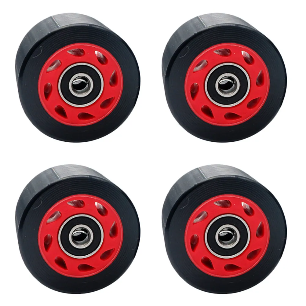 

1Set Double Row Roller Skating Wheels 95A PU Wear-Resistant Outdoor Skating Wheels for Rough Concrete Asphalt Streets Bright