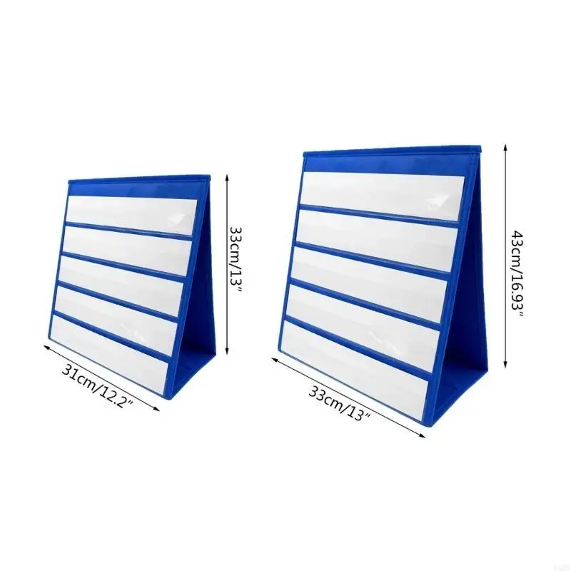 D5BB Double Pocket Biểu đồ Lều và thẻ trống Set Biểu đồ bỏ túi máy tính để bàn