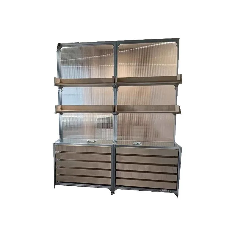 

Industrial style modular cabinet aluminum profile simple office display rack storage shelf display