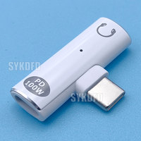 USB Type C To 3.5mm Headphone and Charger 2-in-1 Adapter PD 100W USB C Splitter Earphone Splitter for Xiaomi Huawei iPhone 15 16