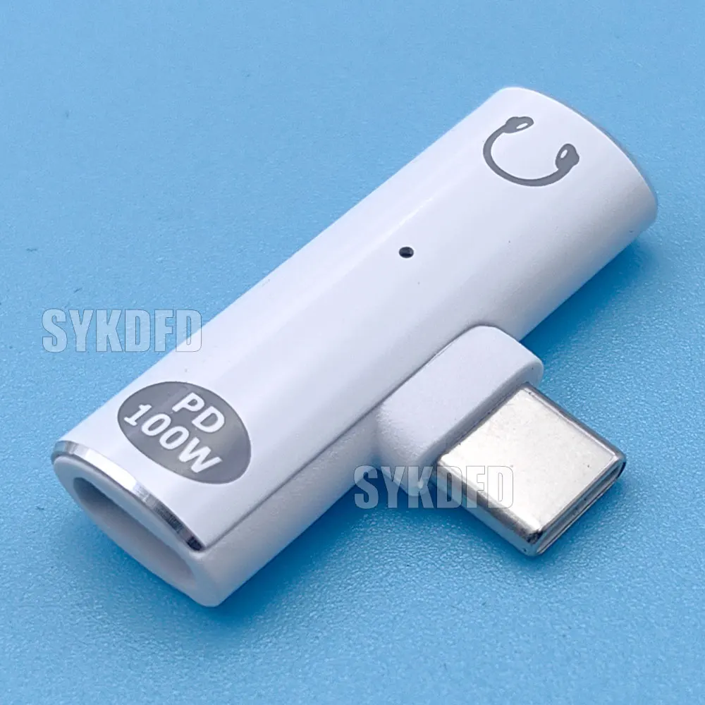 USB Type C To 3.5mm Headphone and Charger 2-in-1 Adapter PD 100W USB C Splitter Earphone Splitter for Xiaomi Huawei iPhone 15 16