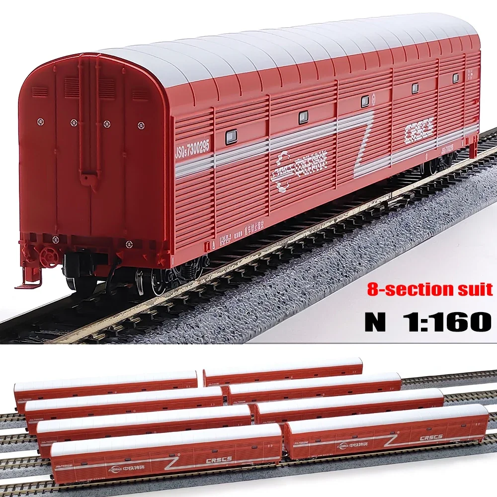 N Scale 1/160 Train Model JSQ5 8-section Set Car Transport Train Toy