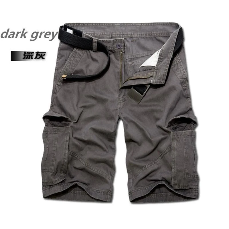 Fashion Men's Tactical Military Cargo Overall Loose Casual Multi-Pocket Hiking Combat Shorts