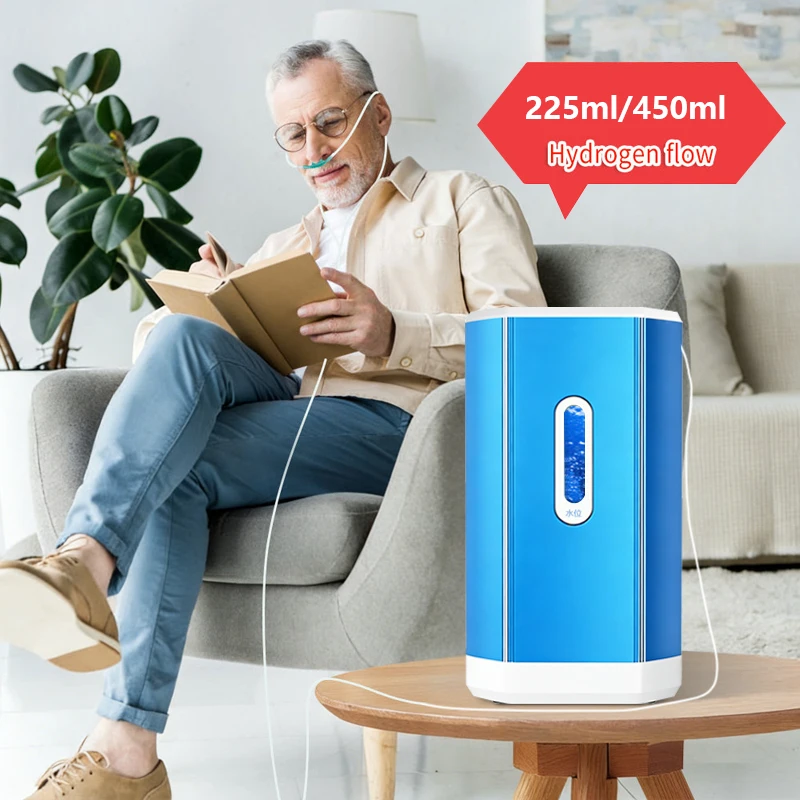 Hydrogen Inhalation Machine Quiet Portable 99.99% Purity Hydrogen Water Generator 225ml 450ml Oxyhydrogen Breathing Machine