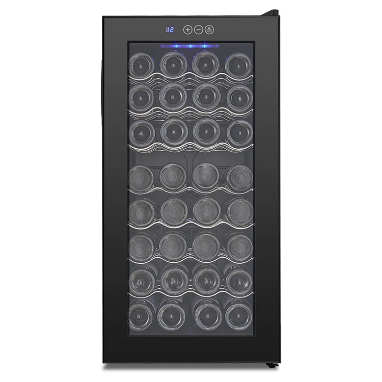 

For Modern Wine Fridge Wine Cabinet 32 Bottles With Touch Panel Luxury Display And Adjustable Racks