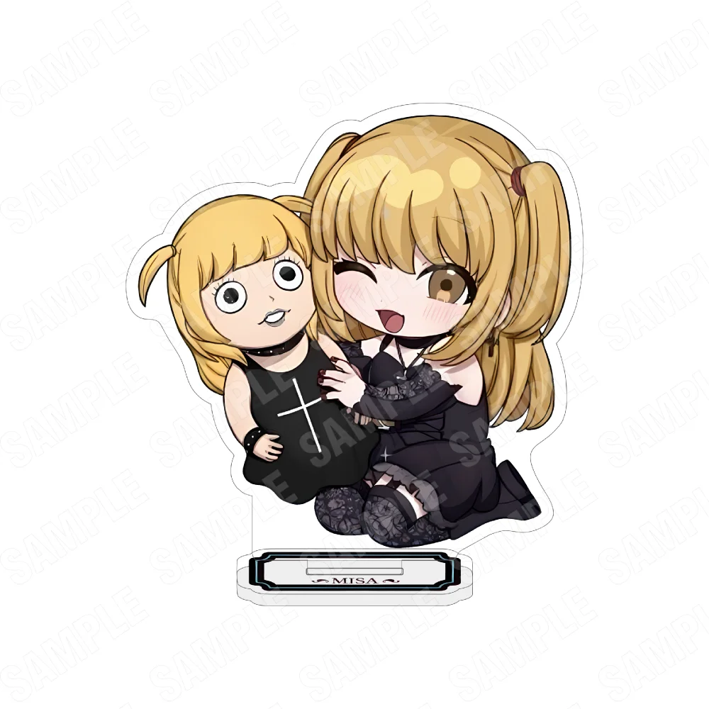 10CM Chibi Death Note Acrylic Stand Keychain L Light Anime Desktop Decor Gift for Fans