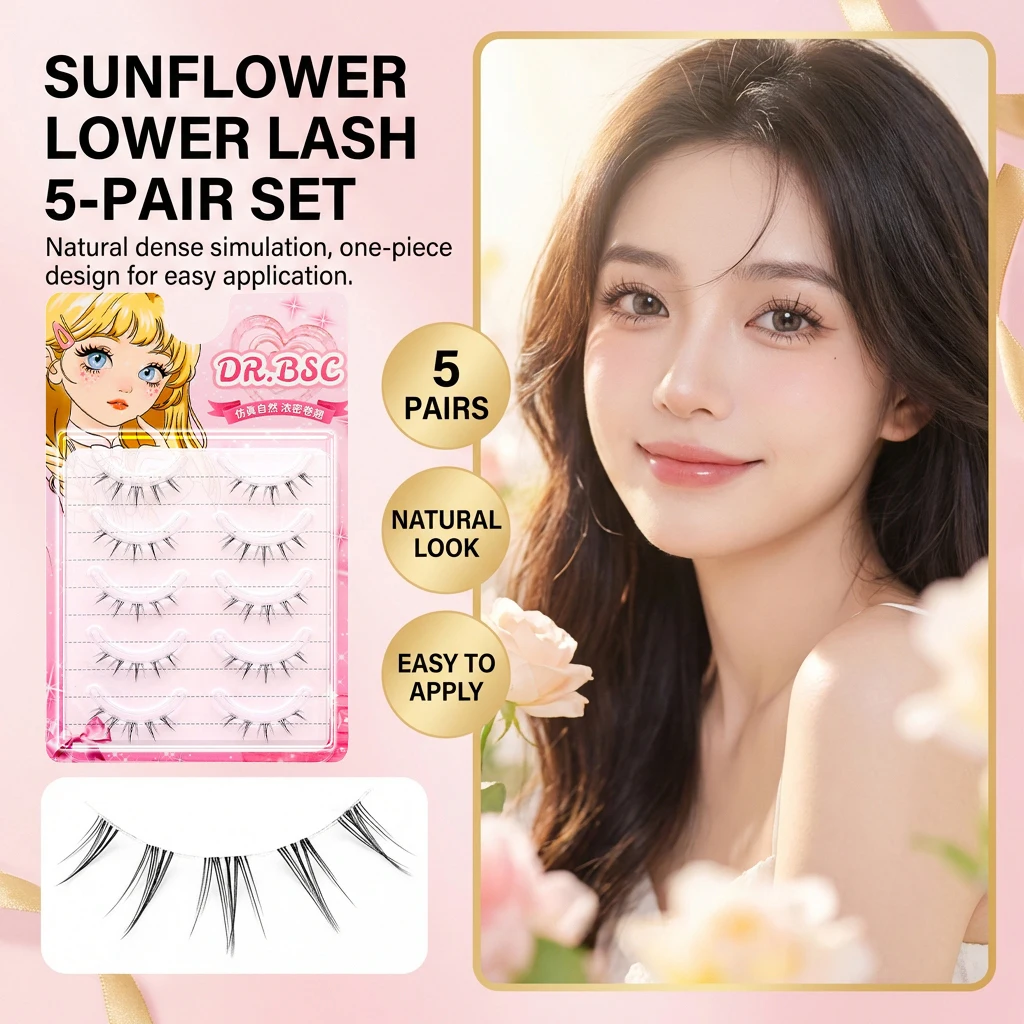 Накладные-нижние-ресницы-sunflower-design-5-пар-натуральный-объемный-эффект-синтетическое-волокно-c-изгиб