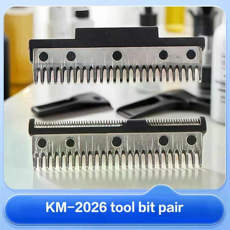 2 قطعة شفرات الحلاقة الكهربائية الأصلية الذهبي احباط سكين صافي ورأس القاطع مناسبة ل KM-2026 الحلاقة العائمة