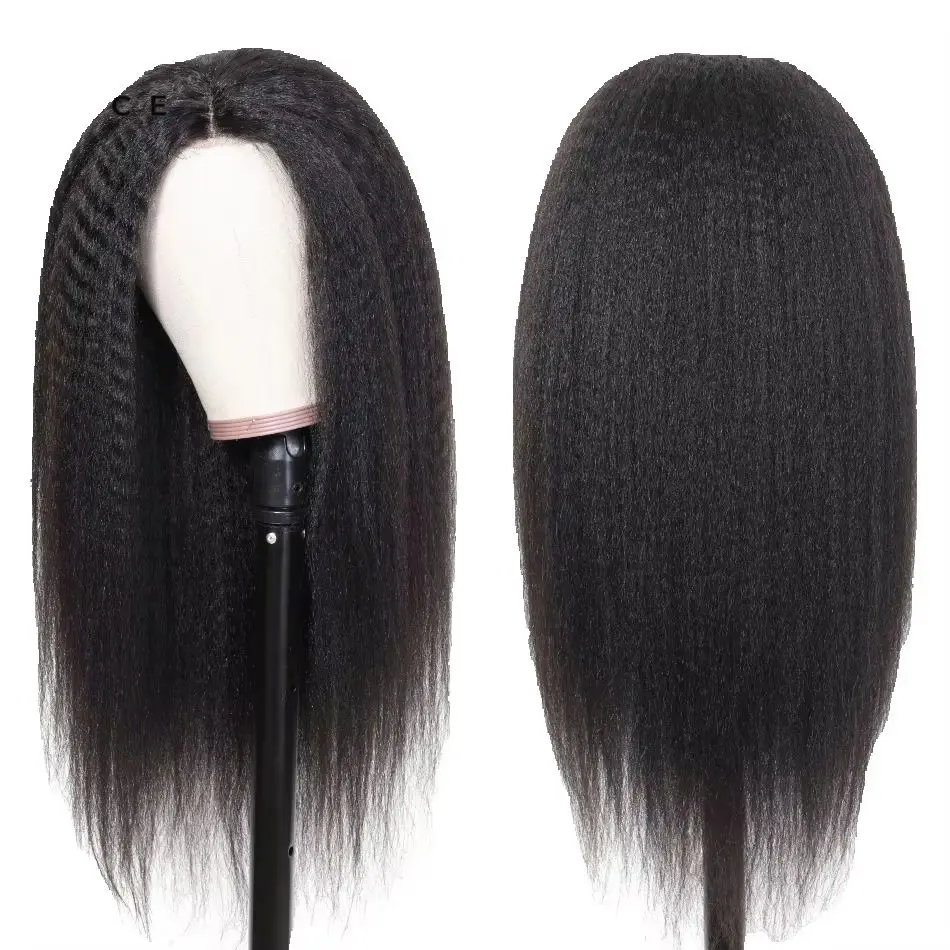 UNice Pre Cut 4x4 Lace Kinky Straight Echthaar-Perücke ohne Kleber, sofort tragbar, atmungsaktive Kappe für den Sommer