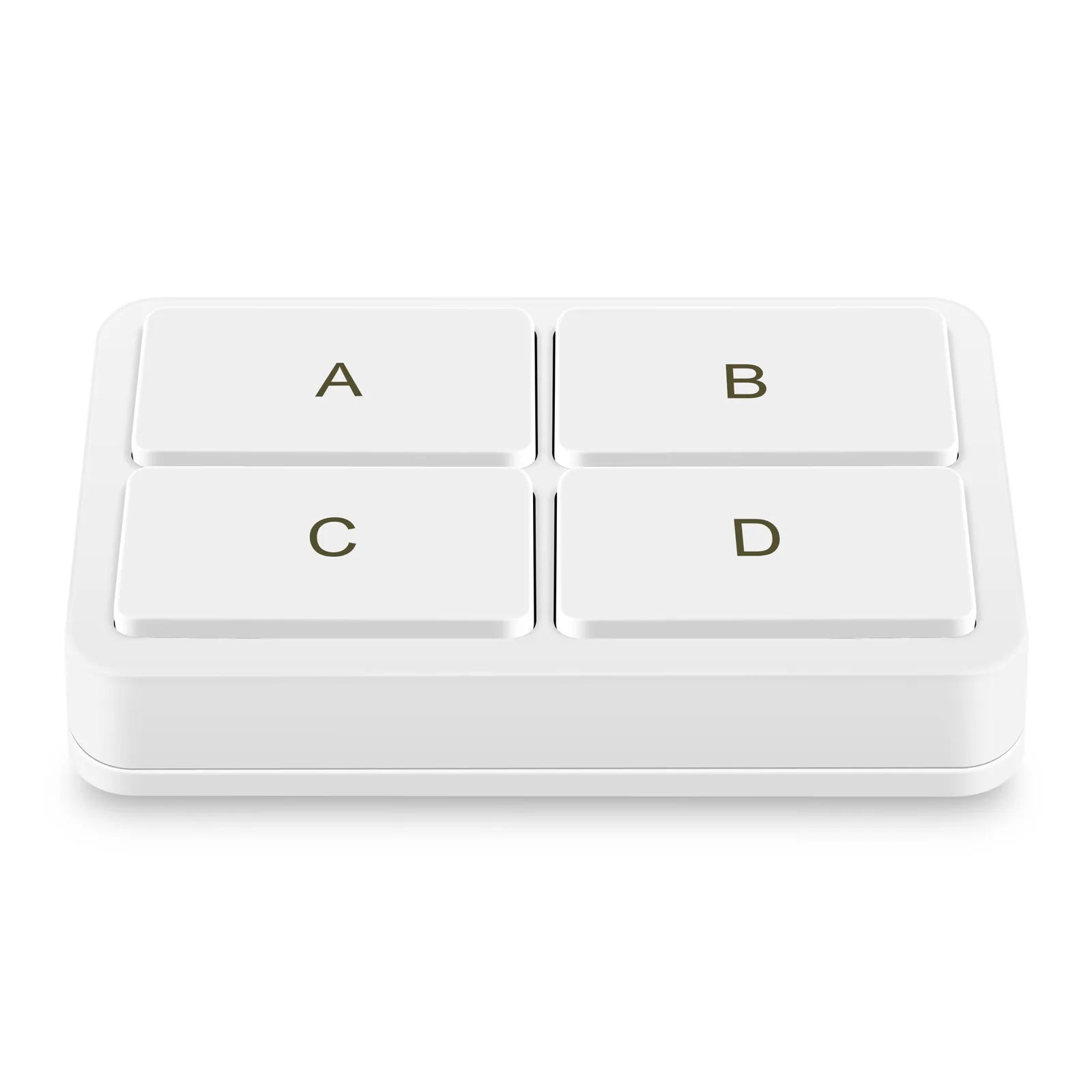 Tuya Smart Home Wireless Scene Switch Modern 4 Gang Battery Power ZigBee Wireless Light Smart Button Switch Single Pole 10A Max