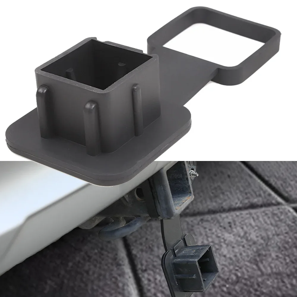 Car Plug Cover Hook Dust Plug Square Mouth Protective Cover for 2 Inch Receivers Towing Hitch Rubber Covers