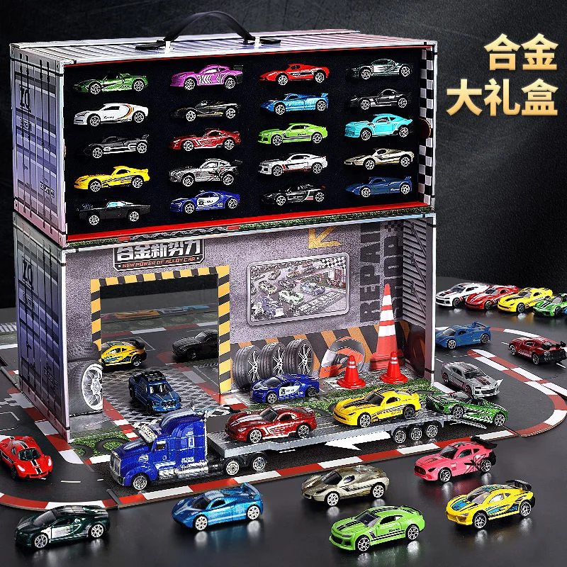 

Children'S Alloy Car Toy Boy Set Simulation Car Model Gift Box For Birthday Gifts