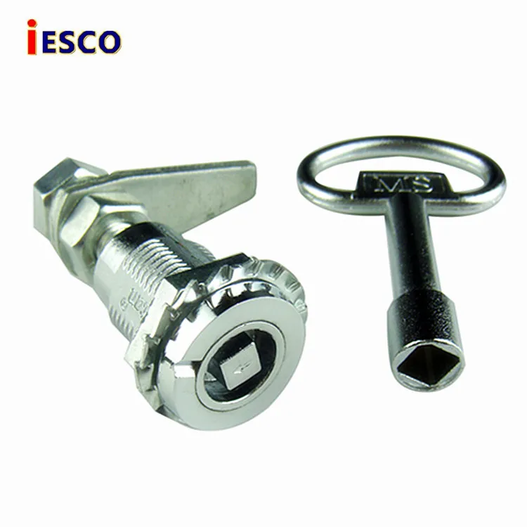 Electrical box lock switch cabinet door lock four corner key turn tongue lock industrial door lock lock cylinder 30mm 10pcs