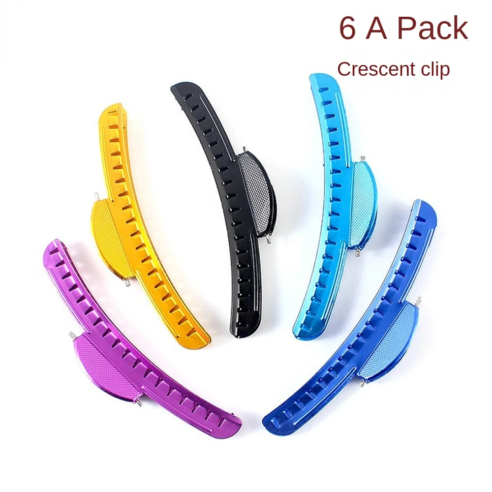 1pcs Hairdressing Clip Crescent  Non Marking Partition Large Butterfly Clip Aluminum