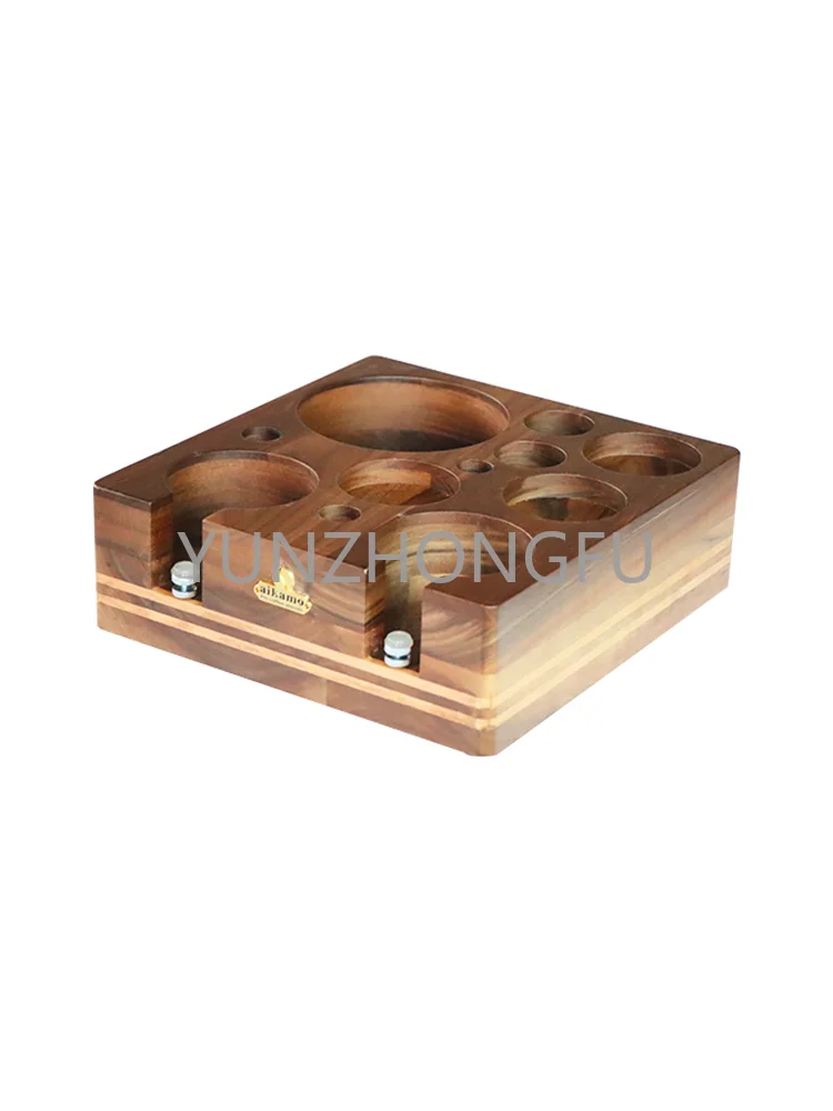 

Multi-functional Coffee Press Base Storage Box Handle Bracket Grounds 51/53/58mm Universal Solid Wood