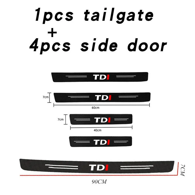 CAR Trunk Bumper Guard Decal For Volkswagen VW TDI APR TSI Polo 5 6 Bora Jetta Passat B5 Golf 7 MK5 Beetle 3B tiguan be non-slip view 6