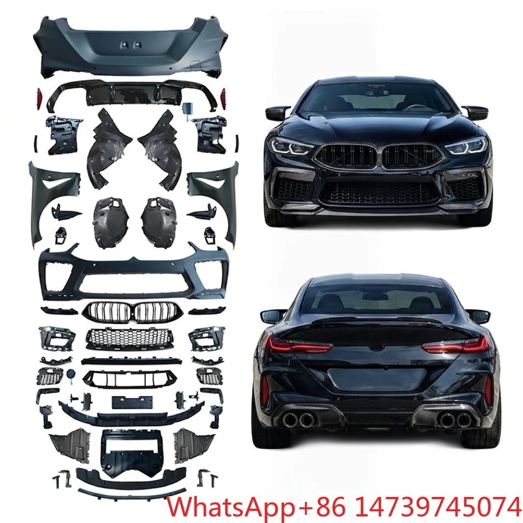 2018-2023 G14 G15 8 Series M8 Style Body Kit, Bumper Side Skirt Grille Diffuser Direct Fit Parts