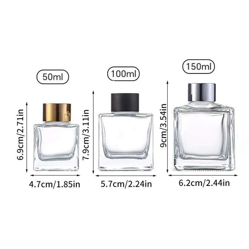 Aromatherapy Bottle Thickened Glass Bottle Perfume Bottle Essential Oil Bottle Home Round Refillable Bottles With Cap