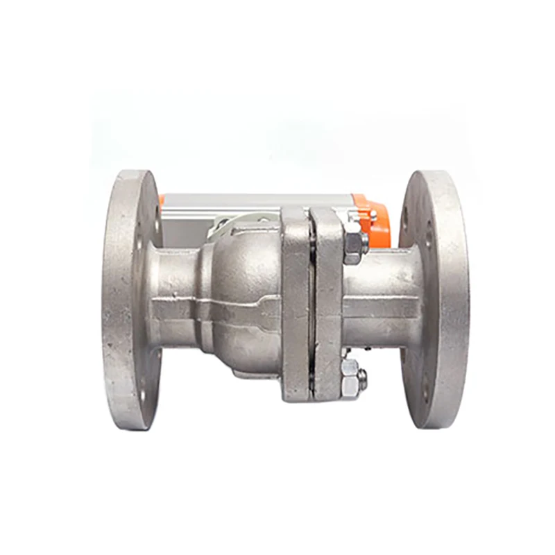 

Пневматический фланцевый шаровой кран 1-1/4 дюйма из нержавеющей стали 304, быстрозапорный клапан двойного действия Q641F-16P