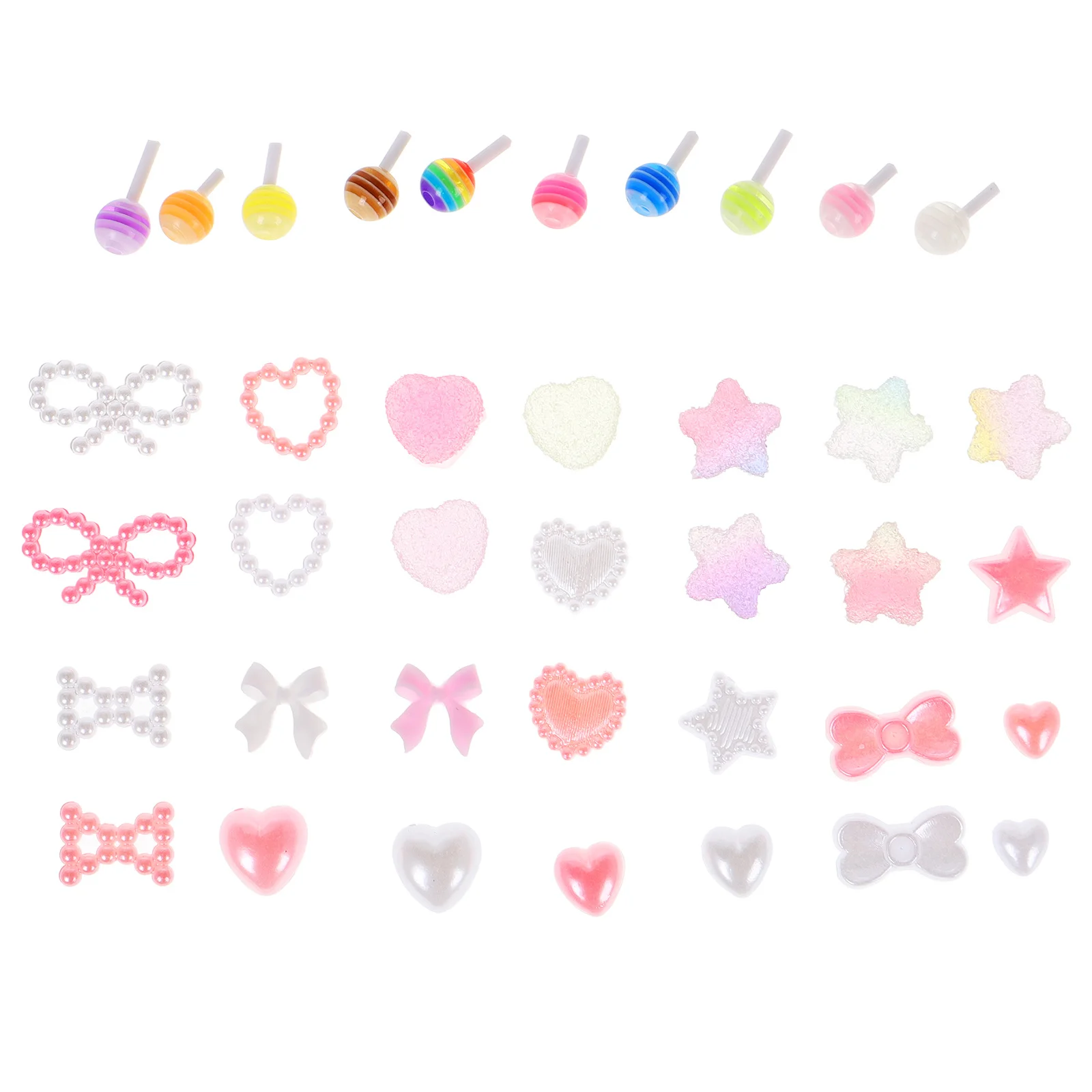 

1Set Mini Heart Nail Charms Plastic Beauty Decors with Irregular Shapes for DIY Manicure Fingernail Art Jewelry Accessories