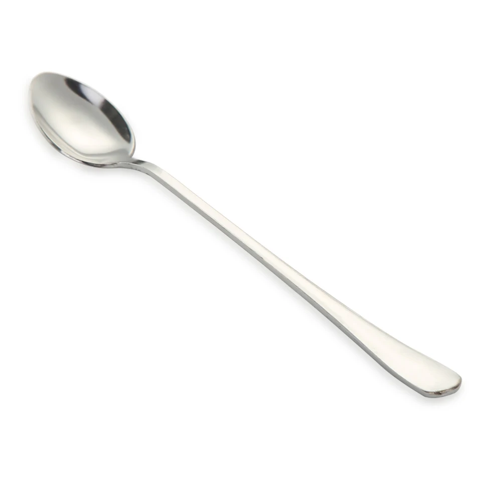 

Stainless Steel Ice Spoon Long Handle Coffee Tea Spoons Home Kitchen Tableware