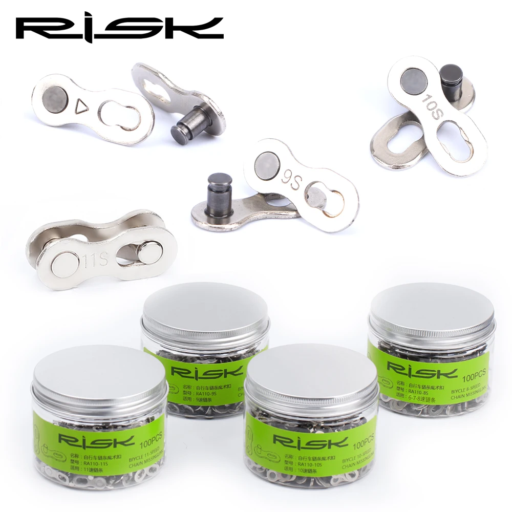 RISK 5Pairs Bike Chain Quick Link Connector Lock Set MTB Road Bicycle Power Chain Quick Release Buckle for 6 7 8 9 10 11 Speed - view 2
